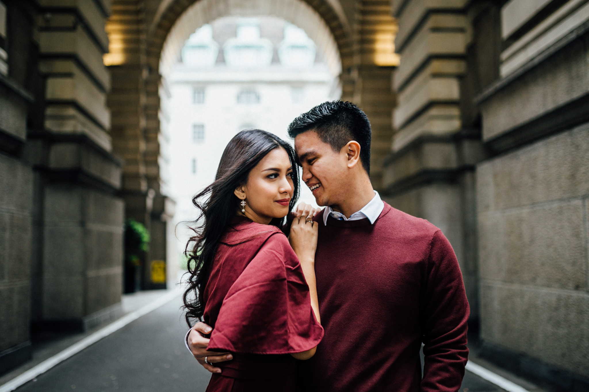 london engagement couples shoot at london eye and westminster bridge big ben asian couple