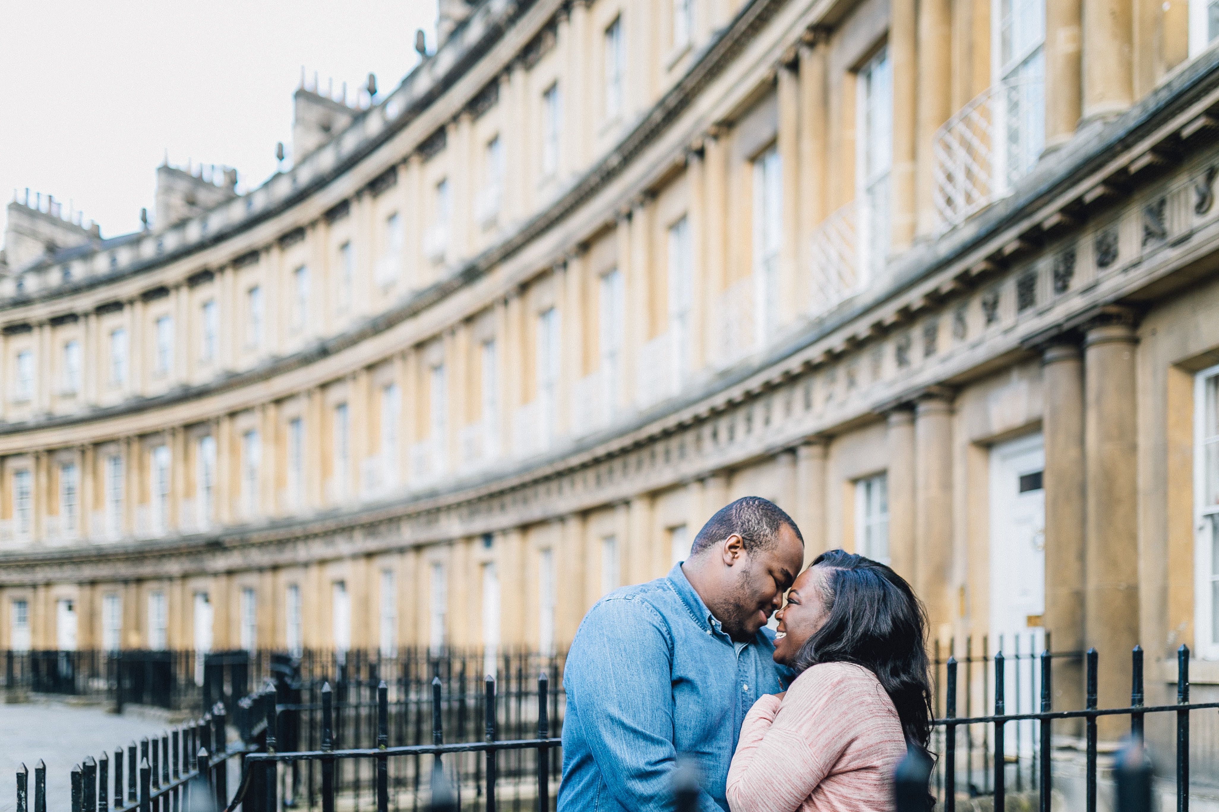 pre wedding shoot couples at the crescent in bath uk by bath wedding photographer - engagement shoot