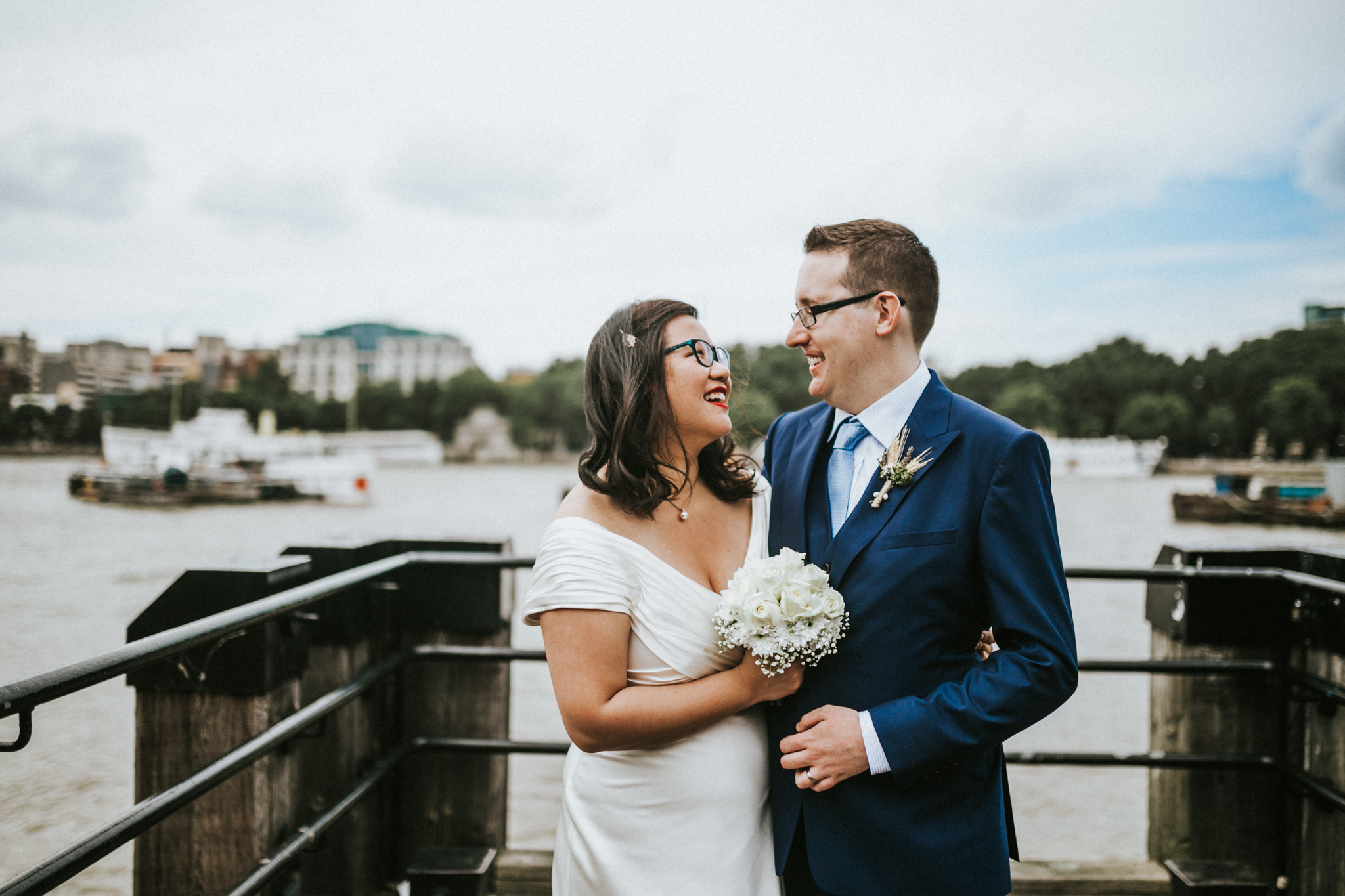 bride and groom couples potraits fun wedding photos in south bankby destination london wedding photographer