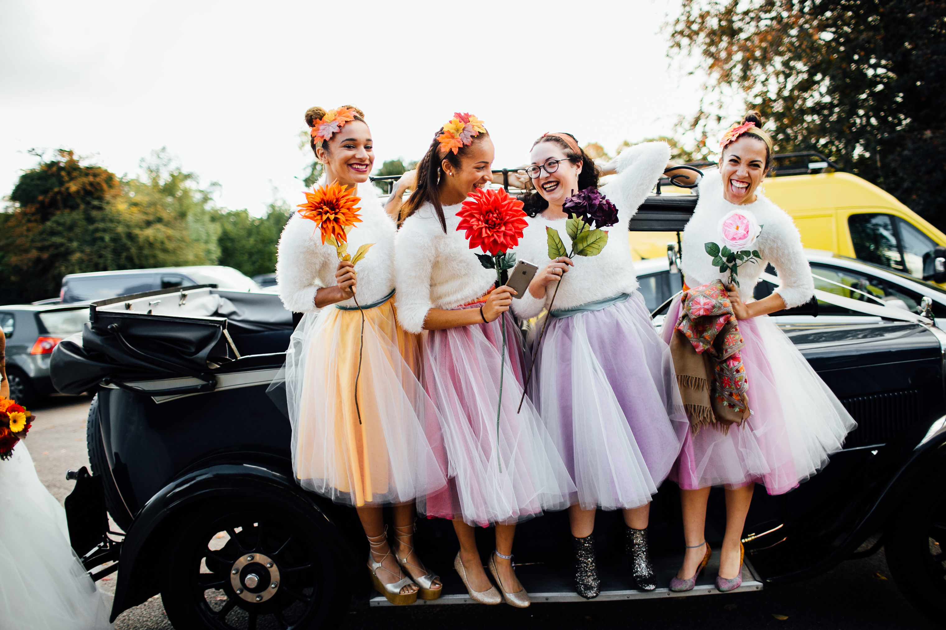autumn bridesmaids