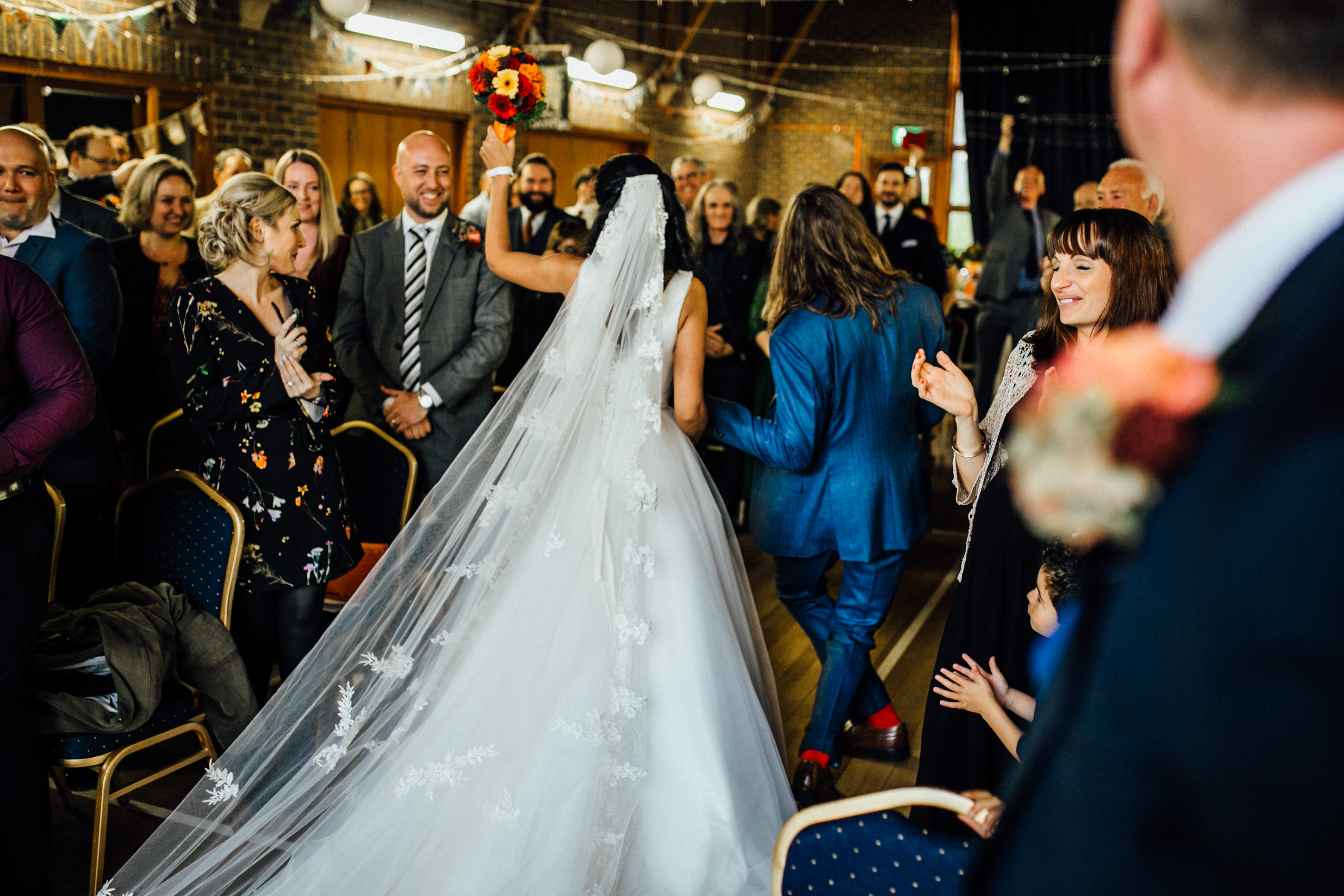 quirky autumn wedding in london wedding photographer quicky ceremony