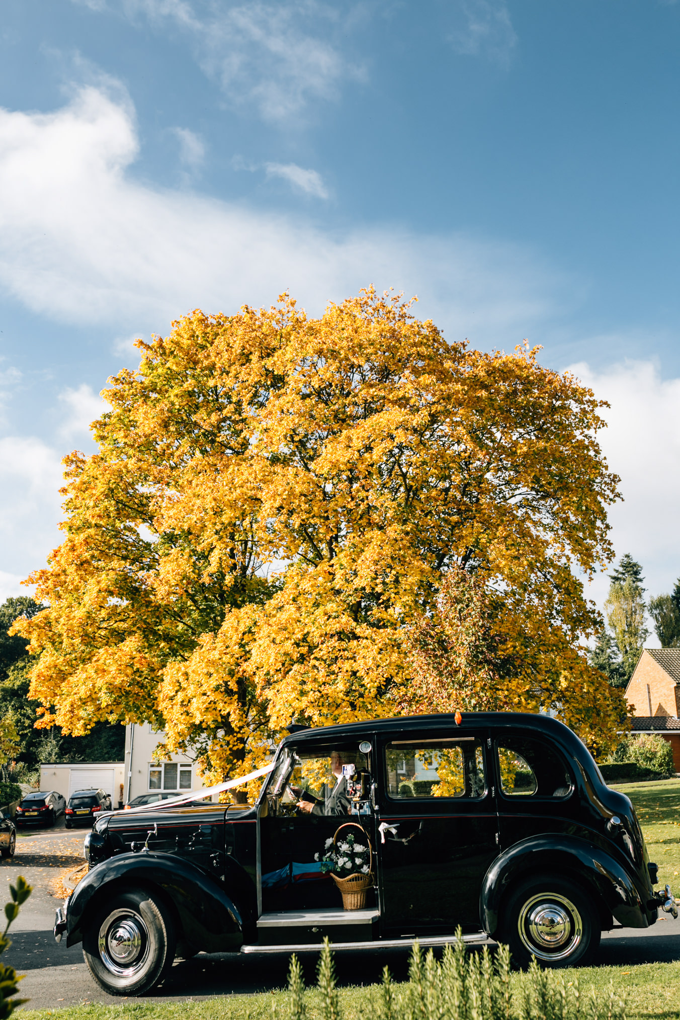 quirky fun autumn wedding in london wedding photographer documentary style prep at home