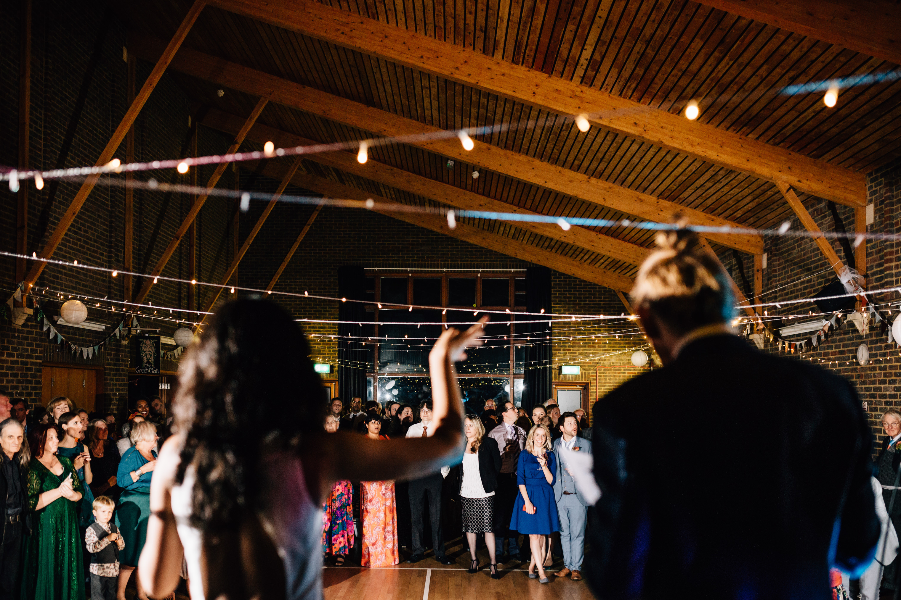 quirky fun autumn wedding in london wedding photographer documentary style first dance