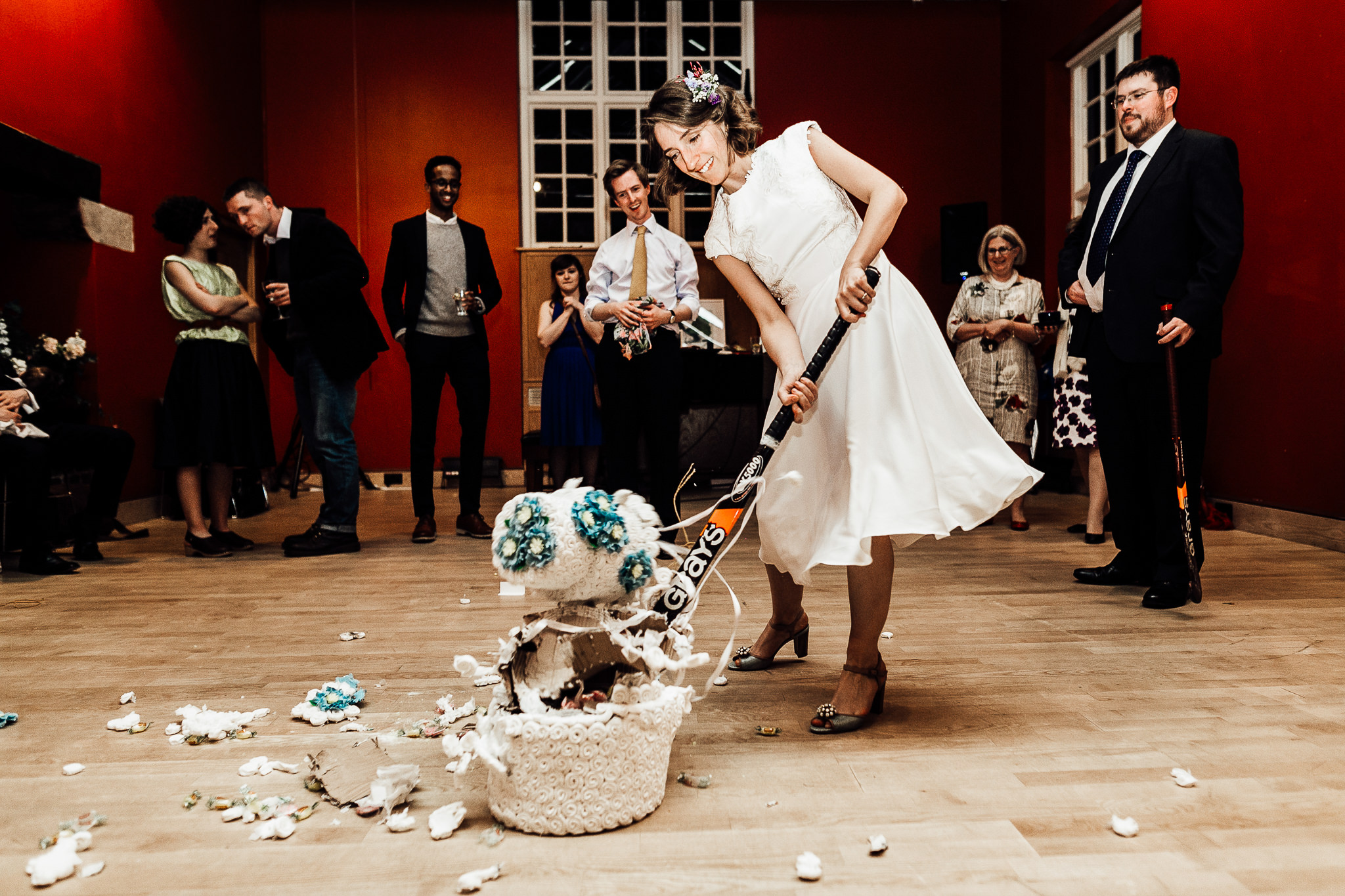 london wedding pinata wedding cake smashing