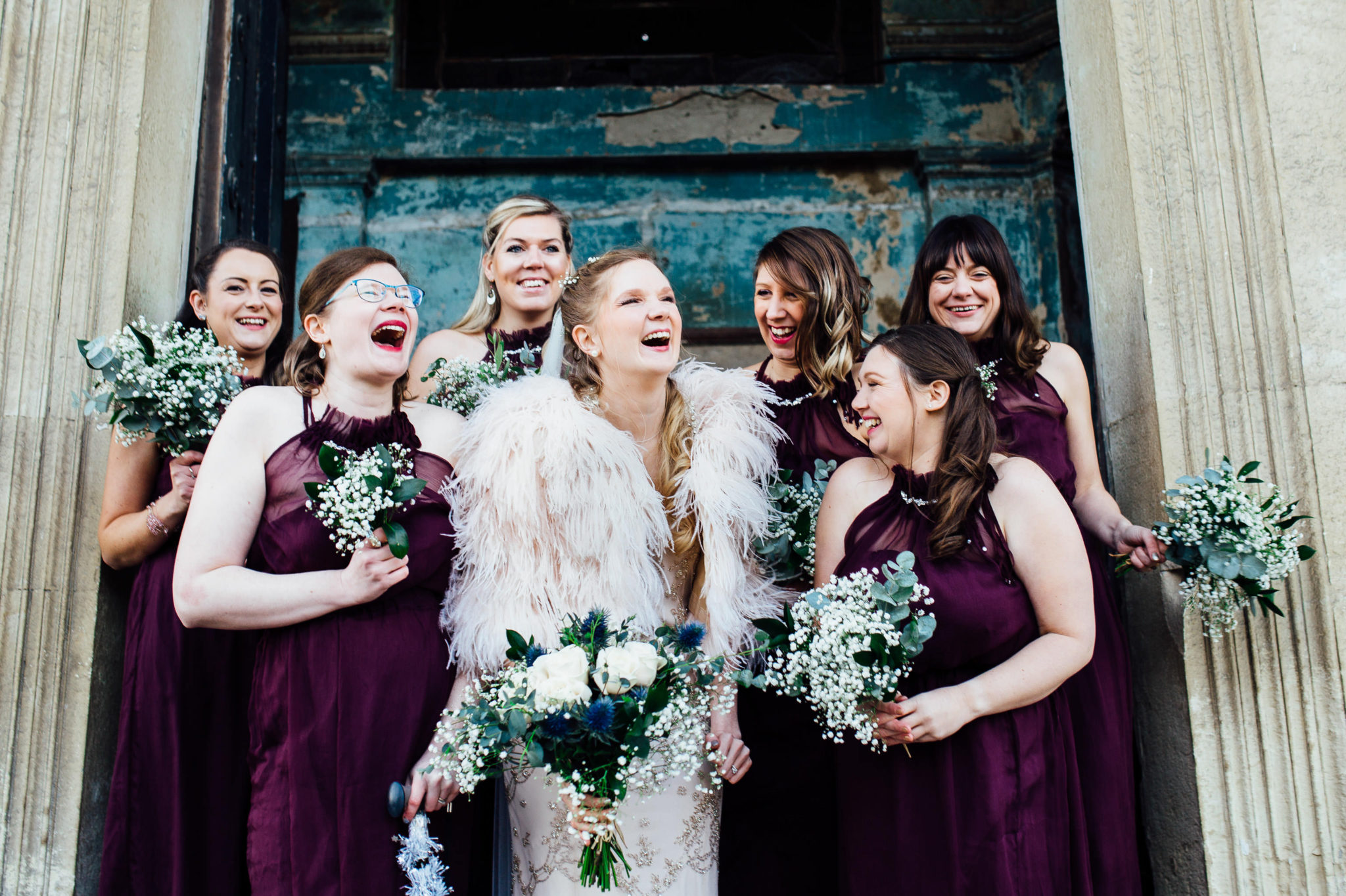 CEREMONY CANDIDS AT THE ASYLUM LONDON WEDDING PHOTOGRAPHY BRIDESMAIDS GROOMSMEN