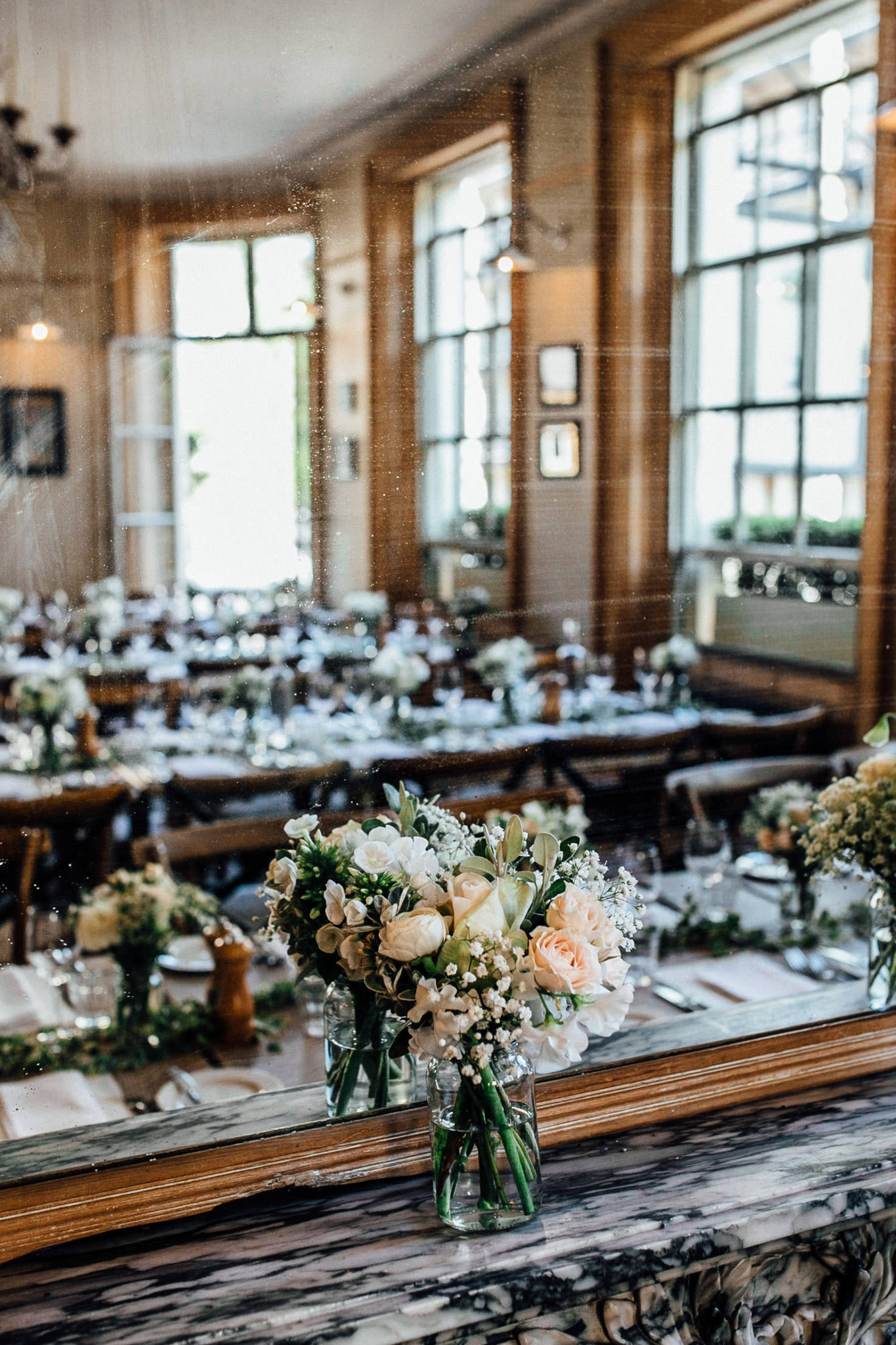 rustic wedding decoration at the orange chelsea with wild at heart flowers