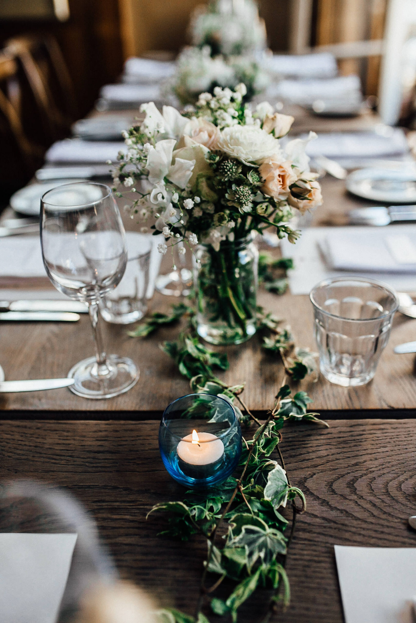 rustic wedding decoration at the orange chelsea with wild at heart flowers