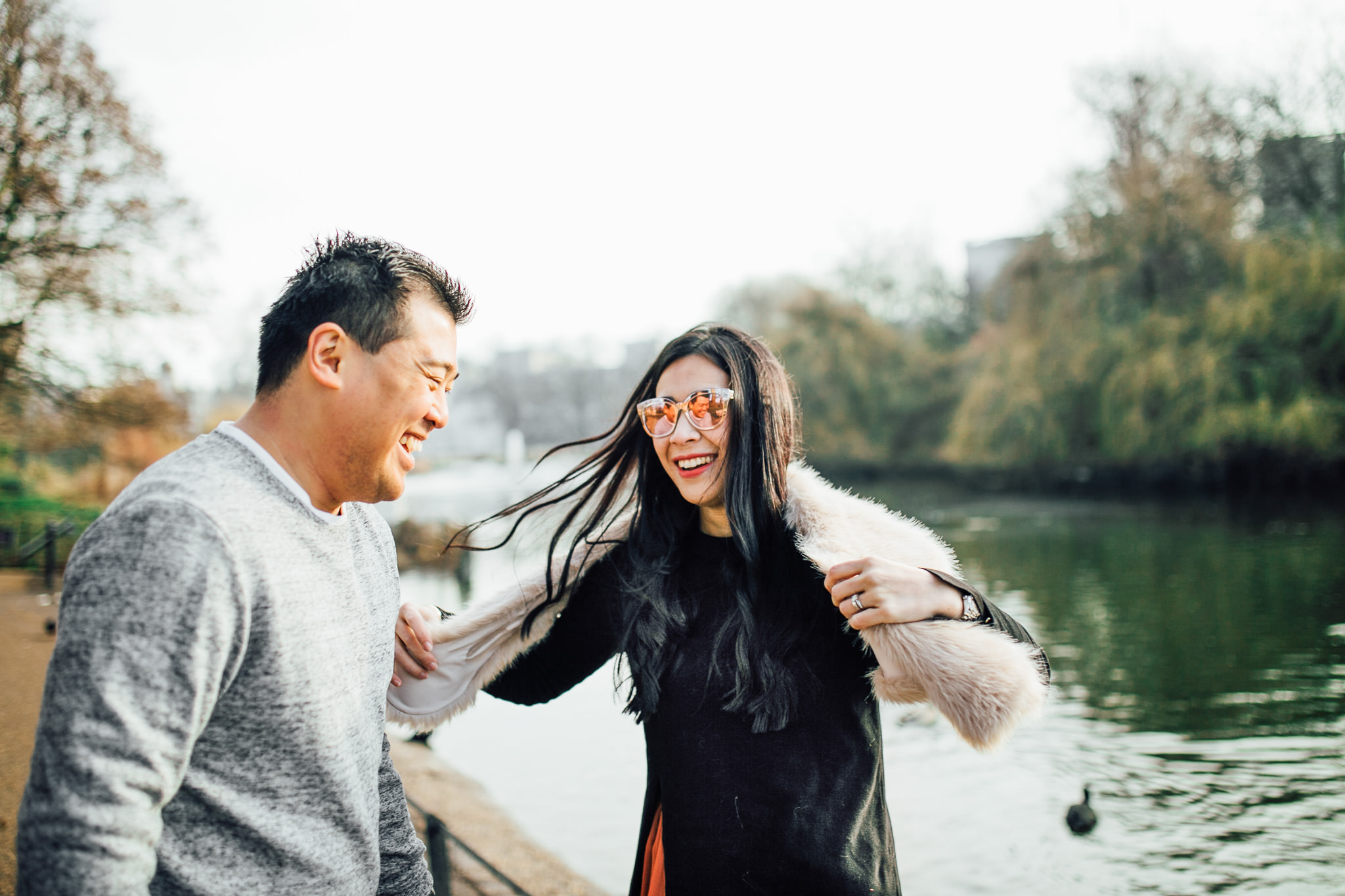 London engagement shoot location - st james park and horse guards