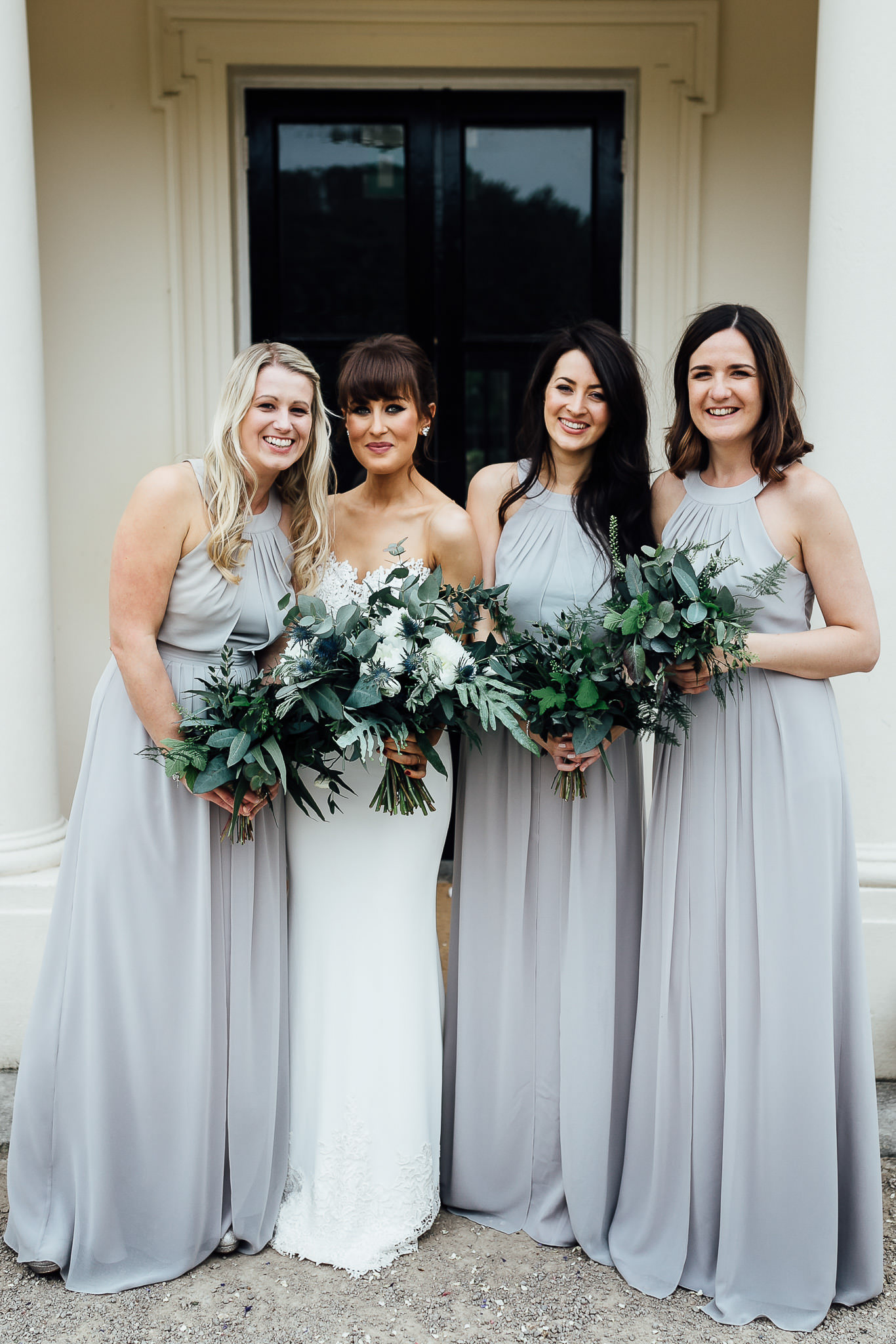 ceremony at morden hall wedding botanical theme with geometrical copper details