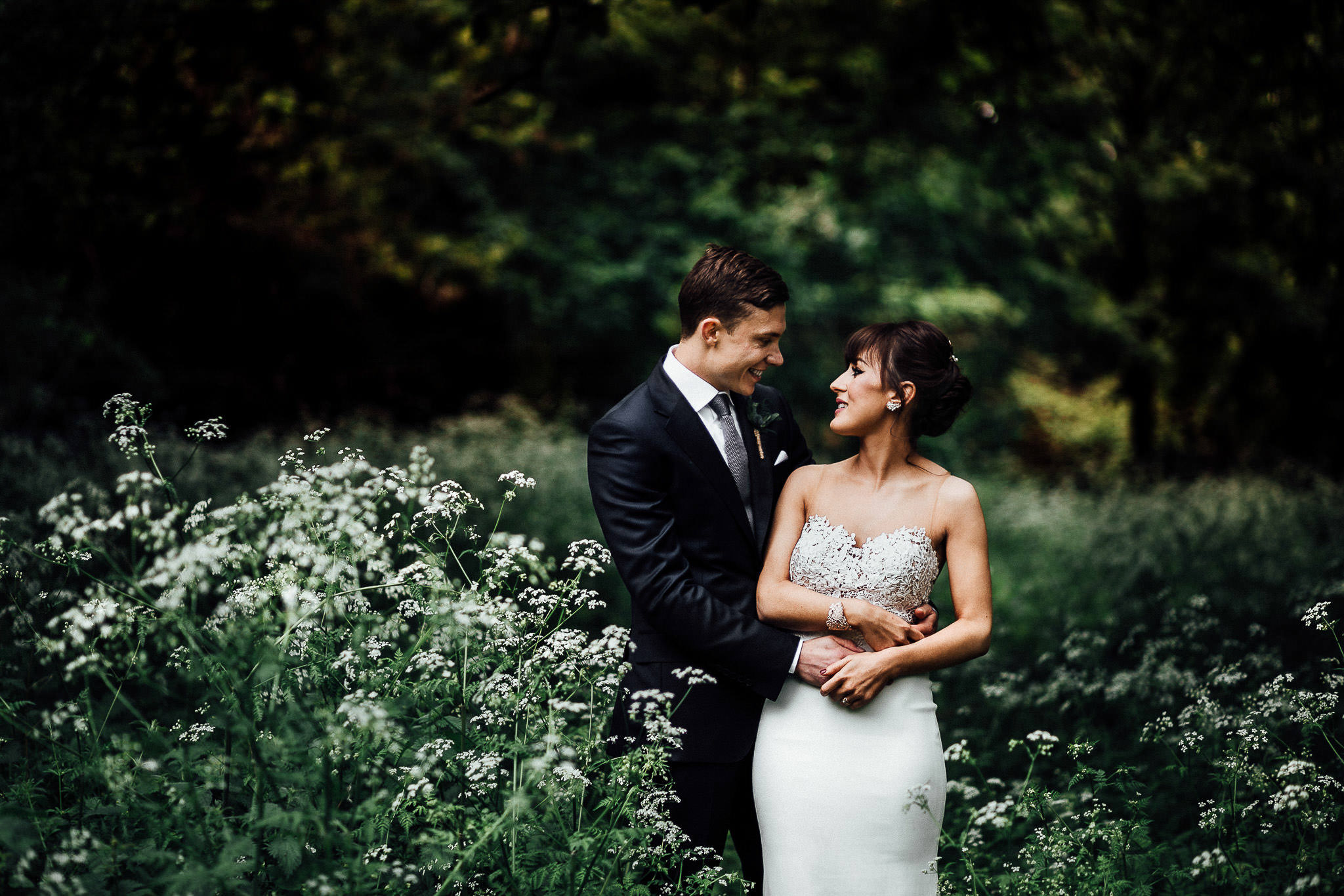 couples portraits from wedding at morden hall london