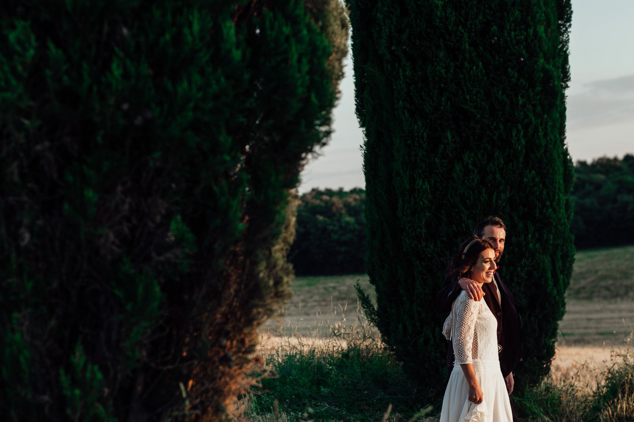 sunset destination wedding in tuscany italy