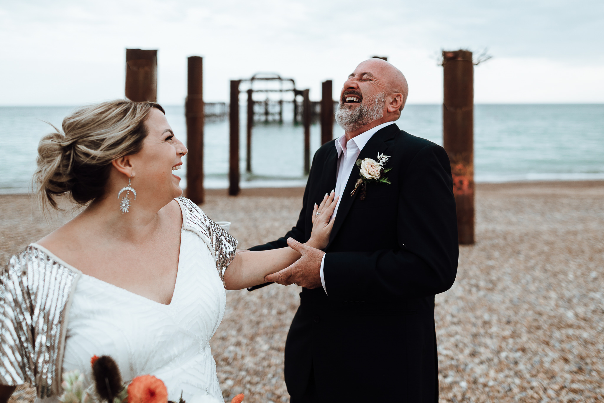 brighton wedding at the beach